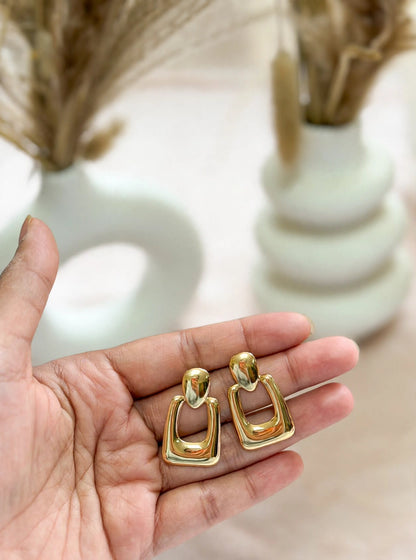 Mira - Gold Chunky Door Knocker Earrings | Anti-Tarnish