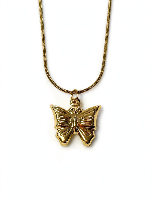 Gold Butterfly Necklace - Tarnish Free